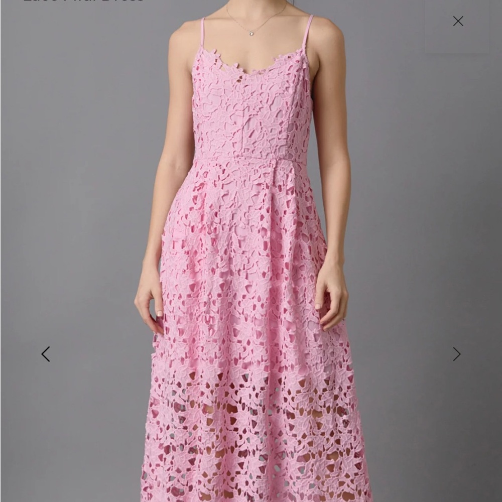 LACE MIDI DRESS - Picture 2 of 8